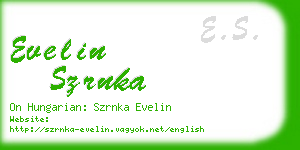 evelin szrnka business card